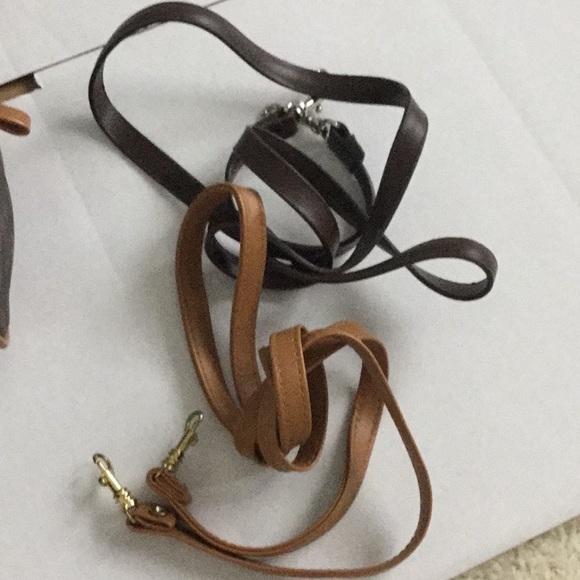 miniature brown leather handbag - Picture 3 of 3